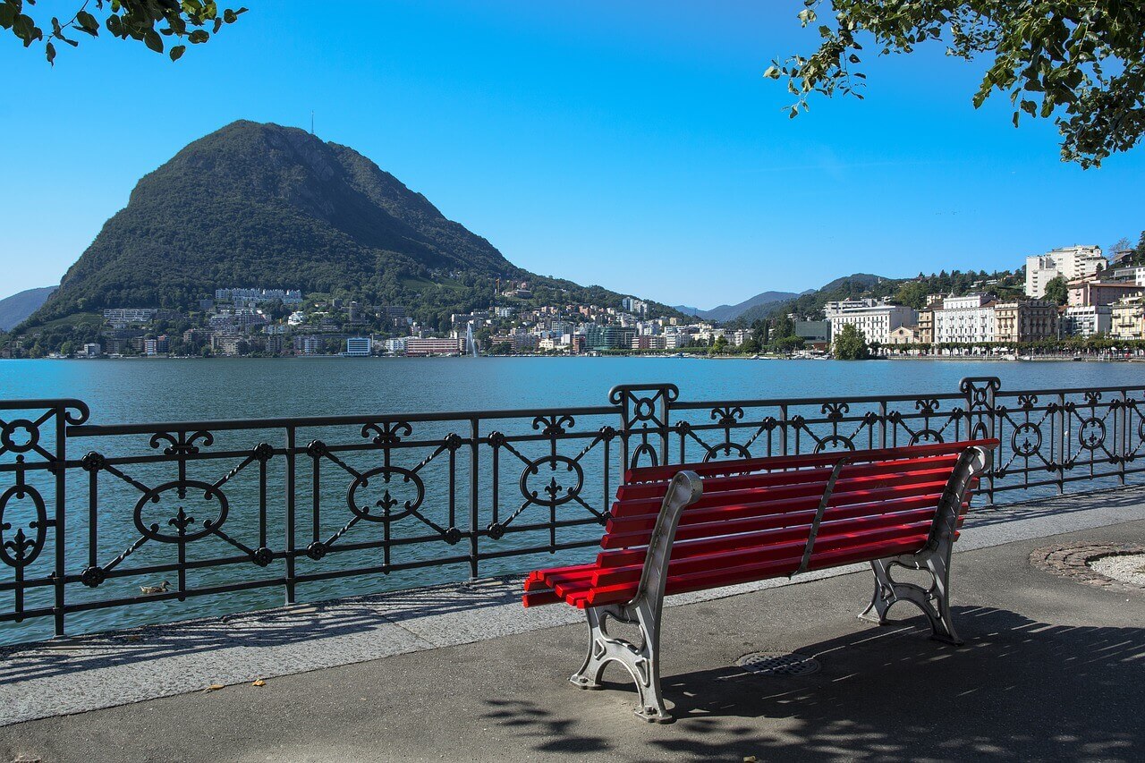 foto del lungolago di Lugano